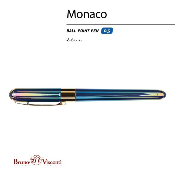 Ручка шариковая BrunoVisconti® "MONACO" цвет корпуса темно-синий 0.5 мм
