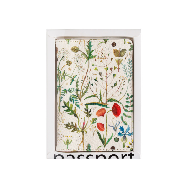 Обложка для паспорта BrunoVisconti® "FLORA.ЛУГОВЫЕ ТРАВЫ"