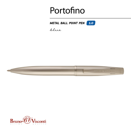 Ручка шариковая автоматическая BrunoVisconti® "PORTOFINO" цвет корпуса шампань 1 мм