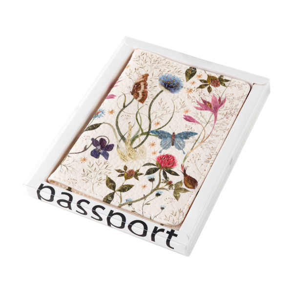 Обложка для паспорта BrunoVisconti® "FLORA.SYMMETRICAL FLORA"