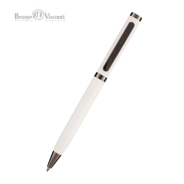 Ручка шариковая автоматическая BrunoVisconti® "FIRENZE" цвет корпуса белый 1 мм