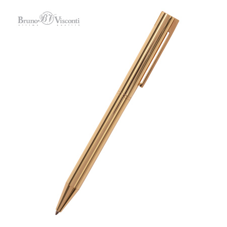 Ручка шариковая автоматическая BrunoVisconti® "BERGAMO" цвет корпуса золотой 0.7 мм, синяя