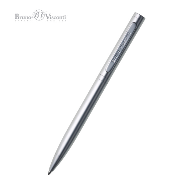 Ручка шариковая автоматическая BrunoVisconti® "FIRENZE" цвет корпуса серебряный 1 мм