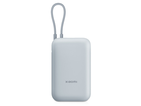 Внешний аккумулятор со встроенным кабелем Mi Power Bank 10000mAh (Integrated Cable) Ice Blue GL