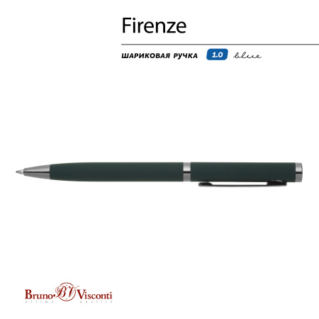 Ручка шариковая автоматическая BrunoVisconti® "FIRENZE" цвет корпуса зеленый 1 мм