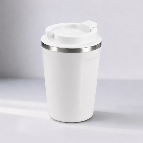 Термокружка CAFe COMPACT, 380 мл, белый
