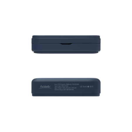 Внешний аккумулятор Юнион PD (Union PD) 10000mAh с функцией беспроводной зарядки 15W, синий