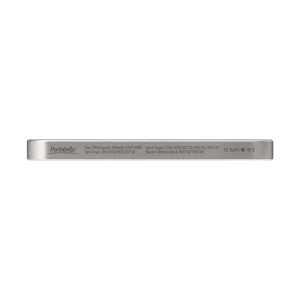 Внешний аккумулятор Артекс PD (Artex PD) 5000mAh с функцией беспроводной зарядки 15W, титановый