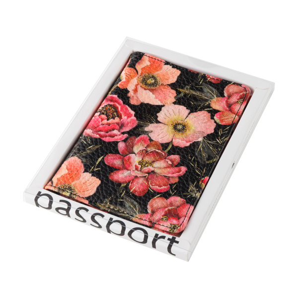 Обложка для паспорта BrunoVisconti® "FLORA.PINK BLOSSOM"