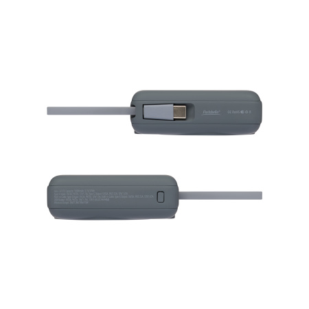 Внешний аккумулятор с подсветкой Риттер PD (Ritter PD) 10000mAh с функцией беспроводной зарядки 15W, серый