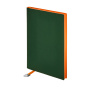 Ежедневник BrunoVisconti® недатированный А5 (145 х 213 мм) "MERCURY" зеленый 272 стр., обрез оранжевый