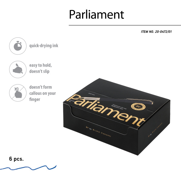 Ручка шариковая масляная BrunoVisconti® "PARLIAMENT" цвет корпуса черный 0.7 мм