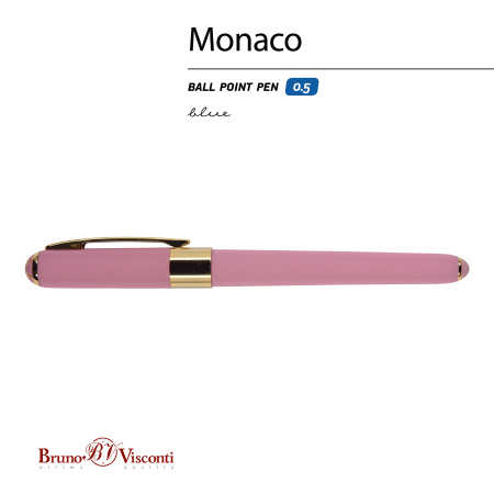 Ручка шариковая BrunoVisconti® "MONACO" цвет корпуса розовый 0.5 мм, в тубе