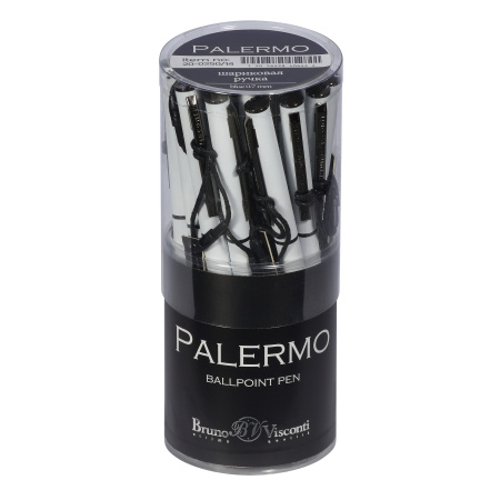 Ручка шариковая автоматическая BrunoVisconti® "PALERMO" цвет корпуса белый 0.7 мм, в тубе