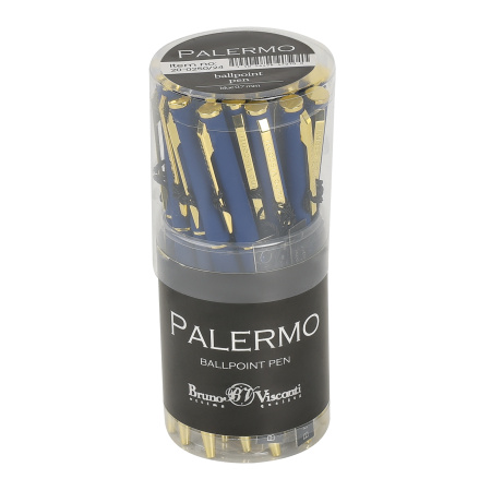 Ручка шариковая автоматическая BrunoVisconti® "PALERMO" цвет корпуса темно-синий 0.7 мм, в тубе