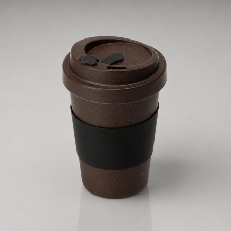 Стакан из кофе с силиконовой манжетой «Latte», коричневый