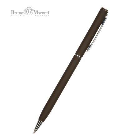 Ручка шариковая автоматическая BrunoVisconti® "PALERMO" цвет корпуса коричневый 0.7 мм, в тубе