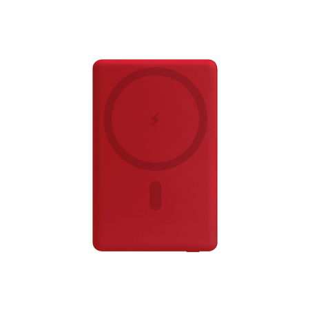 Внешний аккумулятор Атлантис Плюс PD (Atlantis PD Plus) 10000mAh с функцией беспроводной зарядки 15W, красный