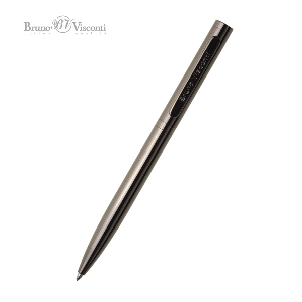 Ручка шариковая автоматическая BrunoVisconti® "FIRENZE" цвет корпуса вороненая сталь 1 мм