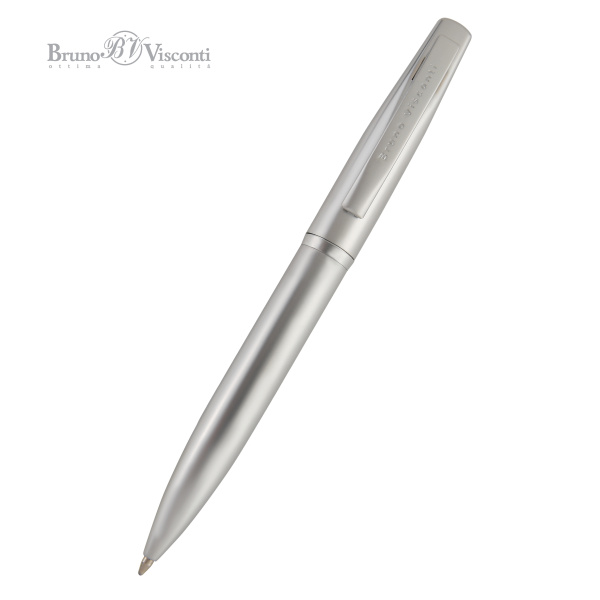 Ручка шариковая автоматическая BrunoVisconti® "PORTOFINO" цвет корпуса серебряный 1 мм