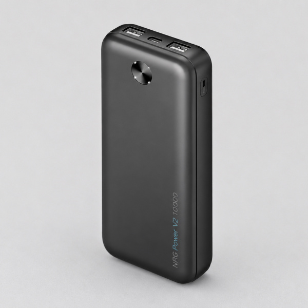Внешний АКБ NRG Power V2 10000 мА-ч, 2A, 2xUSB, черный, Deppa