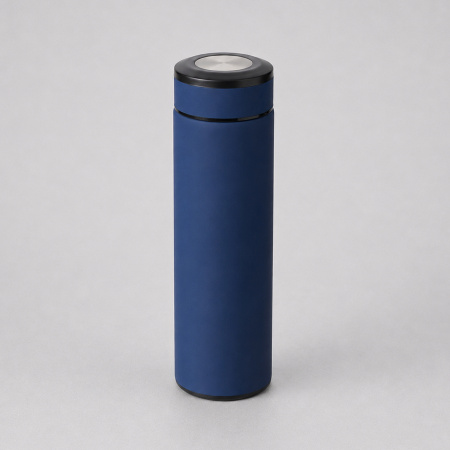 Вакуумный термос "Vacuum Flask C1", soft touch, 420мл, темно-синий