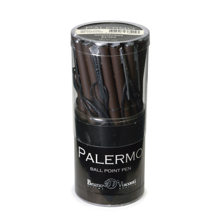 Ручка шариковая автоматическая BrunoVisconti® "PALERMO" цвет корпуса коричневый 0.7 мм, в тубе