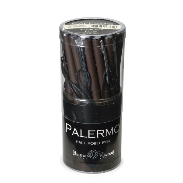 Ручка шариковая автоматическая BrunoVisconti® "PALERMO" цвет корпуса коричневый 0.7 мм, в тубе