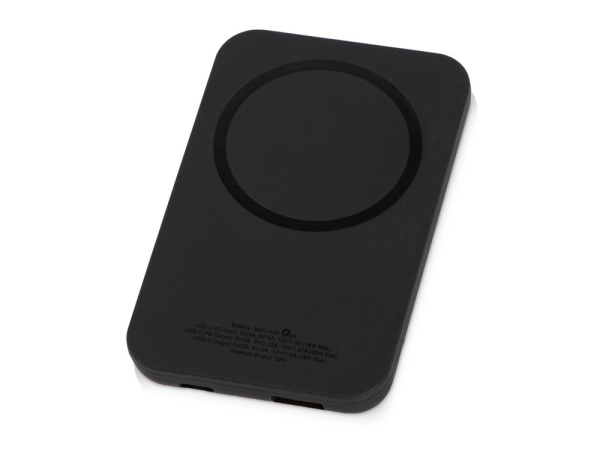 Магнитный беспроводной внешний аккумулятор "MagnetIQ", 5000 mah, 10 W, черный (Р)