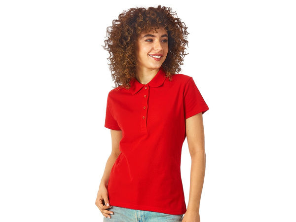 Рубашка поло "First" женская, красный, размер L