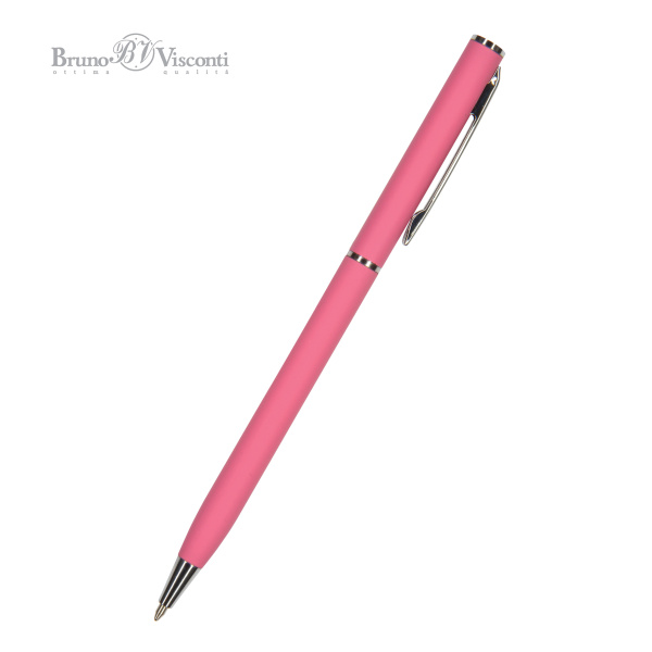 Ручка шариковая автоматическая BrunoVisconti® "PALERMO" цвет корпуса красный коралловый 0.7 мм, в тубе