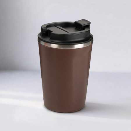 Термокружка CAFe COMPACT, 380 мл, коричневый