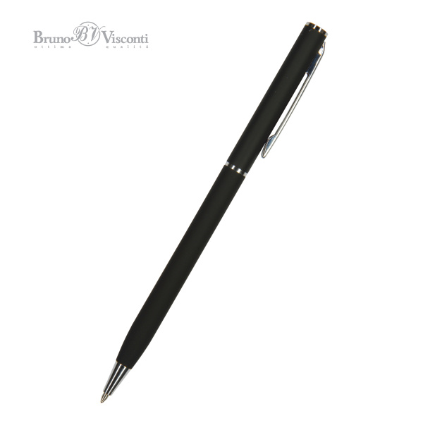 Ручка шариковая автоматическая BrunoVisconti® "PALERMO" цвет корпуса черный 0.7 мм, в тубе